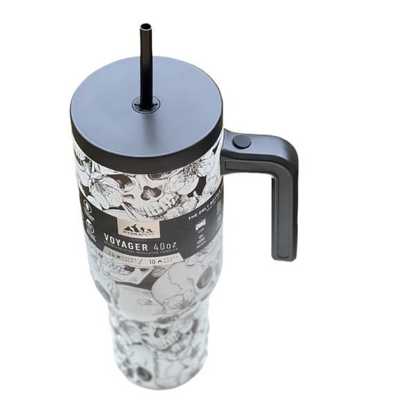 Hydrapeak voyager skull insulated 40 oz tumbler limited edition HTF NWT - Picture 5 of 11